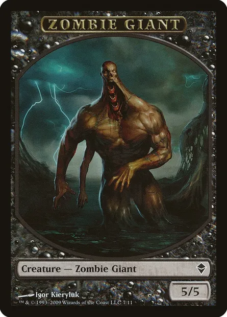 Zombie Giant, Magic card TZEN 7 — Zendikar Tokens set