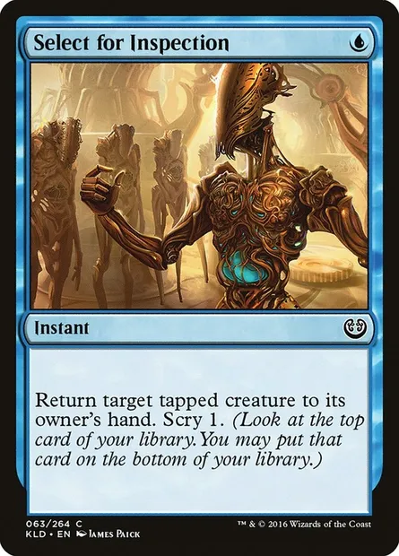 Select for Inspection, Magic card KLD 63 — Kaladesh set