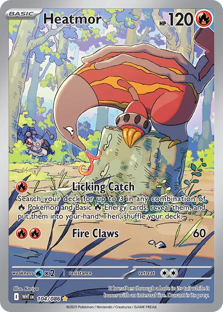 Heatmor, Pokémon card WHT 104 — White Flare set