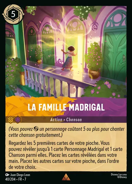 La Famille Madrigal, carte Disney Lorcana CH7-040 — extension L'île d'Archazia