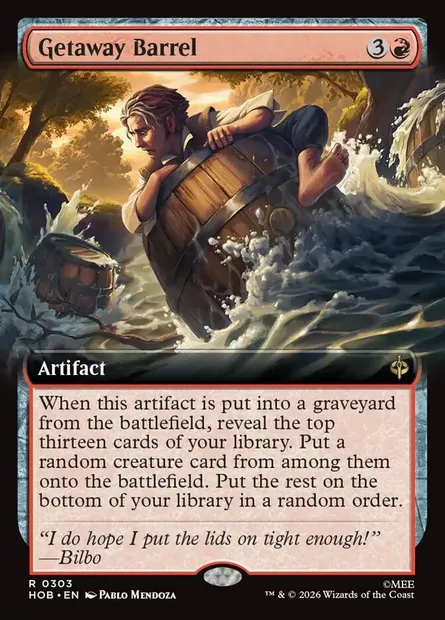 Getaway Barrel, Magic card HOB 303 — The Hobbit set