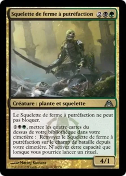 Squelette de ferme à putréfaction, carte Magic DGM 98 — extension Le labyrinthe du dragon