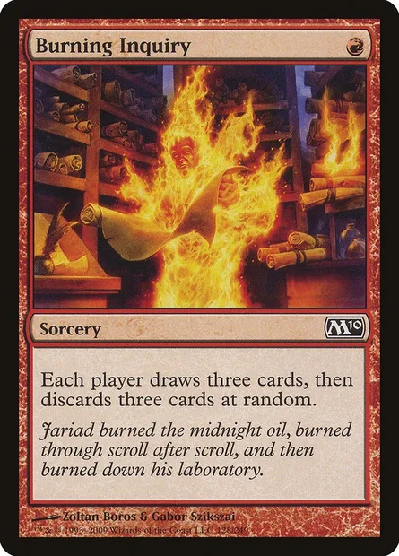 Burning Inquiry, Magic card M10 128 — Magic 2010 set