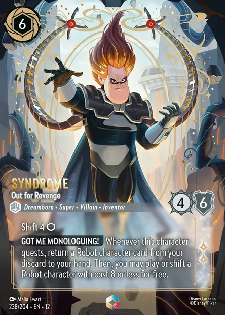 Syndrome - Out for Revenge, Disney Lorcana card CH12-238 — Wilds Unknown set
