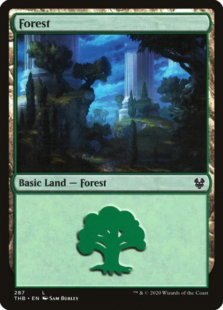 Forest, Magic card THB 287 — Theros Beyond Death set