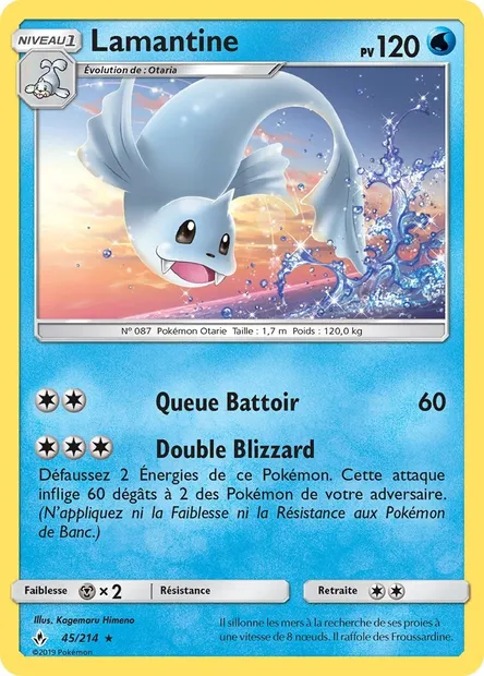 Lamantine, carte Pokémon UNB 45 — extension Alliance Infaillible
