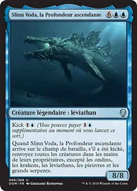 Slinn Voda, la Profondeur ascendante, carte Magic DOM 66 — extension Dominaria