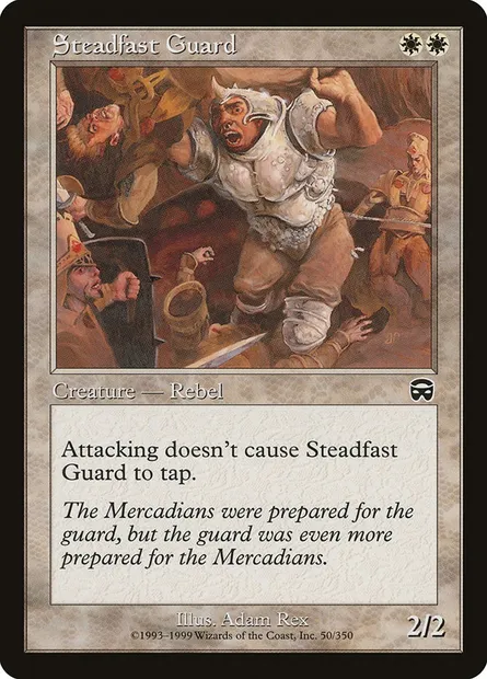 Steadfast Guard, Magic card MMQ 50 — Mercadian Masques set