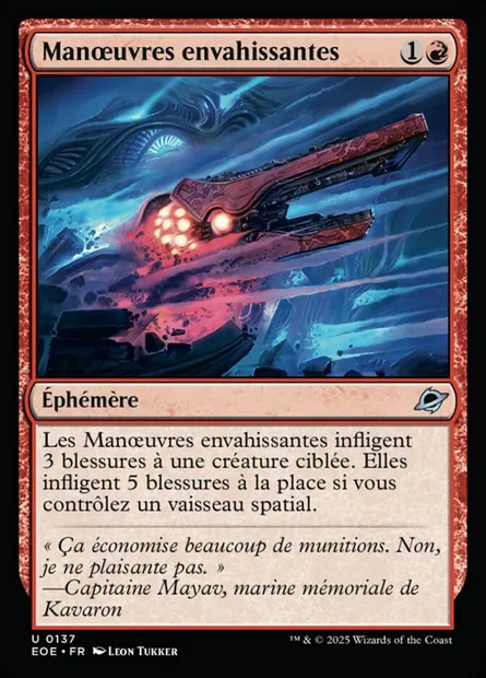 Manœuvres envahissantes, carte Magic EOE 137 — extension Edge of Eternities