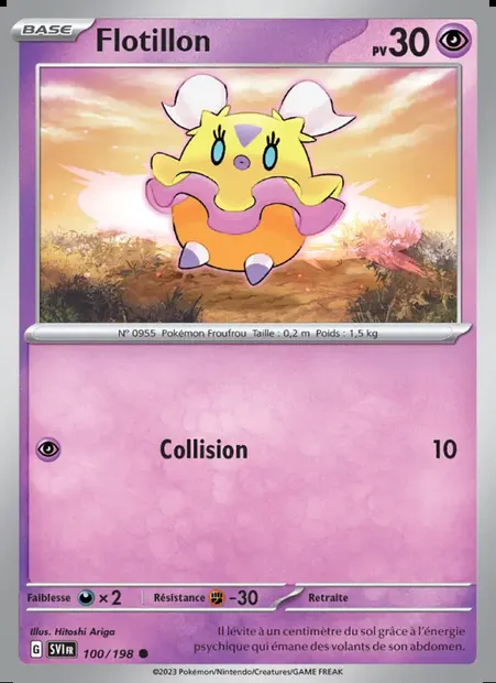 Flotillon, carte Pokémon SVI 100 — extension Écarlate et Violet