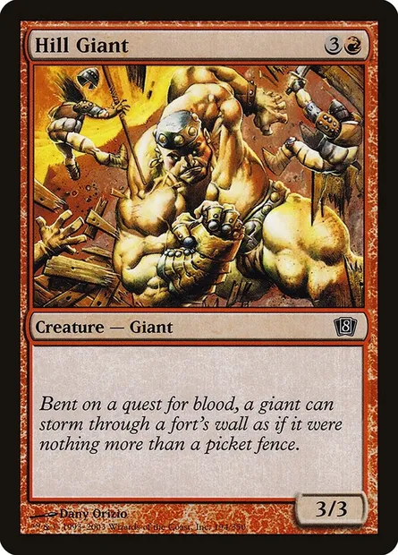 Hill Giant, Magic card 8ED 194★ — Eighth Edition set
