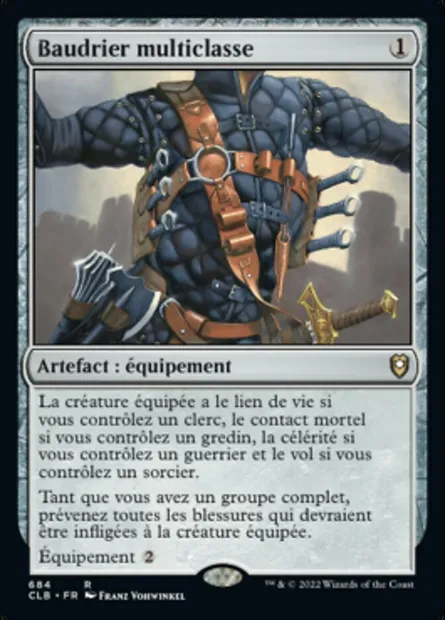 Baudrier multiclasse, carte Magic CLB 684 — extension Commander Légendes : la bataille de la Porte de Baldur