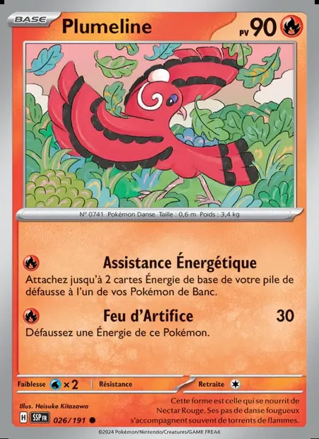 Plumeline, carte Pokémon SSP 026 — extension Étincelles Déferlantes