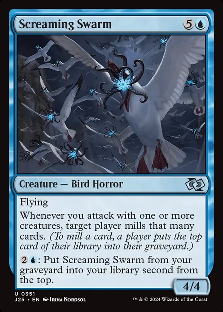 Screaming Swarm, Magic card J25 351 — Foundations Jumpstart set