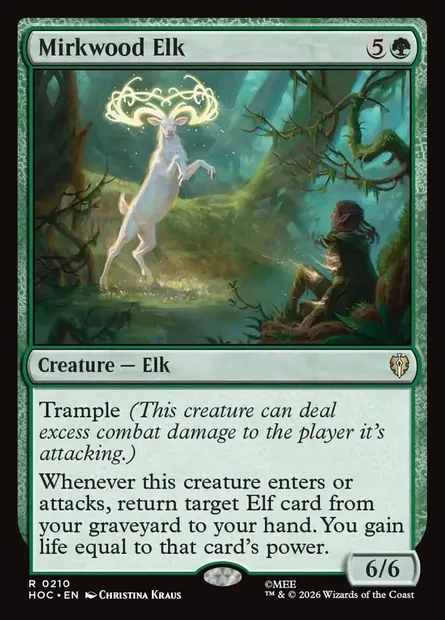 Mirkwood Elk, Magic card HOC 210 — The Hobbit Eternal set