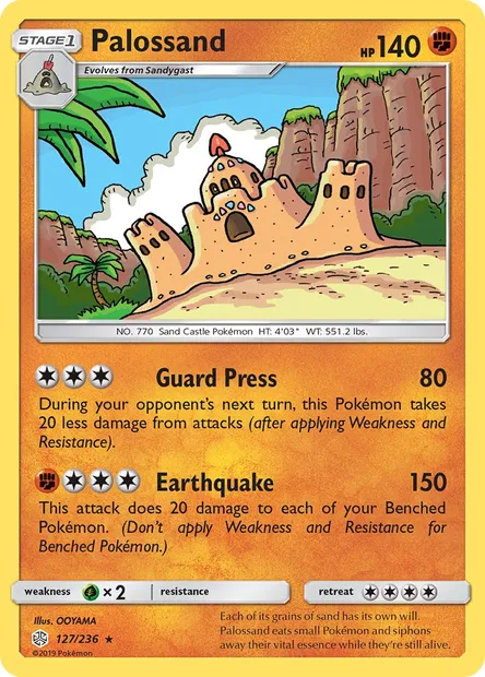 Palossand, Pokémon card CEC 127 — Cosmic Eclipse set