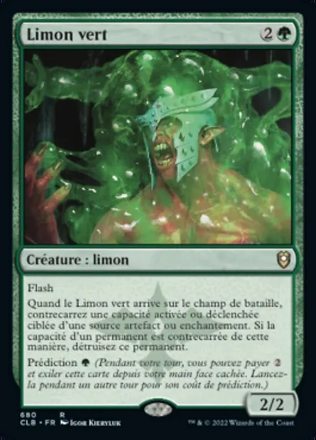 Limon vert, carte Magic CLB 680 — extension Commander Légendes : la bataille de la Porte de Baldur
