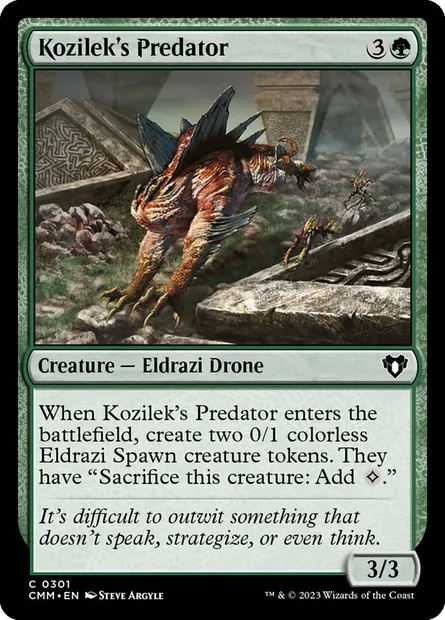 Kozilek's Predator, Magic card CMM 301 — Commander Masters set