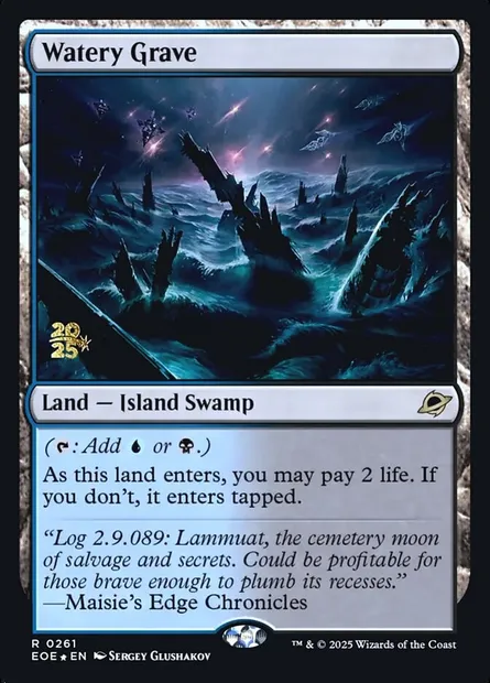 Tombe aquatique, carte Magic PEOE 261s — extension Edge of Eternities Promos
