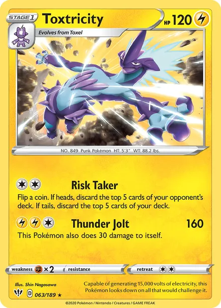 Toxtricity, Pokémon card DAA 63 — Darkness Ablaze set