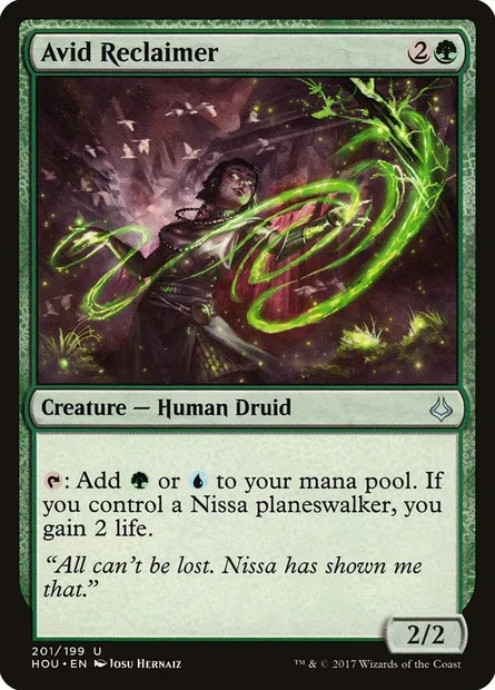 Avid Reclaimer, Magic card HOU 201 — Hour of Devastation set