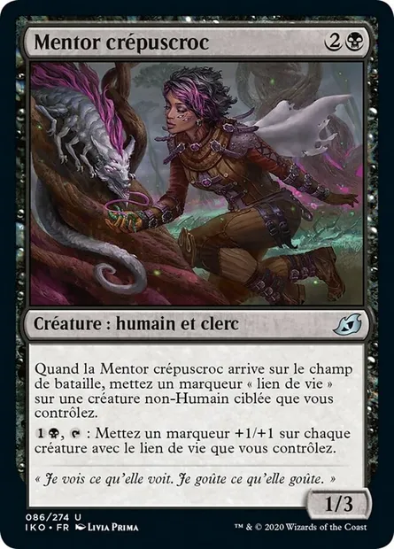 Mentor crépuscroc, carte Magic IKO 86 — extension Ikoria: Lair of Behemoths
