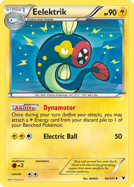 Eelektrik, Pokémon card NVI 40 — Noble Victories set