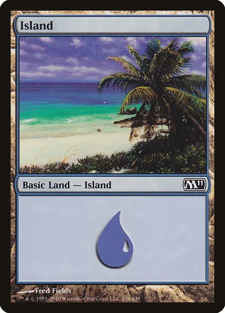 Island, Magic card M11 236 — Magic 2011 set