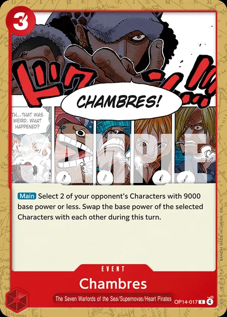 Chambres, One Piece card OP14-017 — THE AZURE SEA’S SEVEN set
