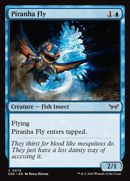 Piranha Fly, Magic card DSK 70 — Duskmourn: House of Horror set