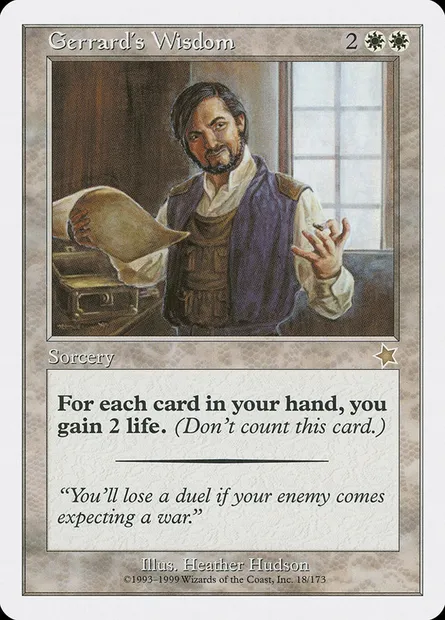 Gerrard's Wisdom, Magic card S99 18 — Starter 1999 set