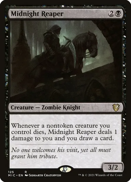 Midnight Reaper, Magic card MIC 125 — Midnight Hunt Commander set