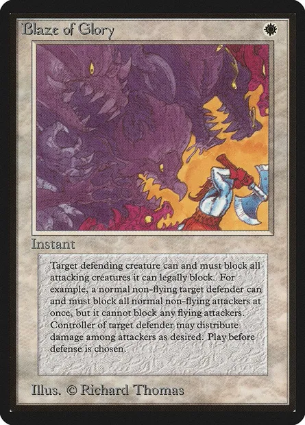Blaze of Glory, Magic card LEB 6 — Limited Edition Beta set