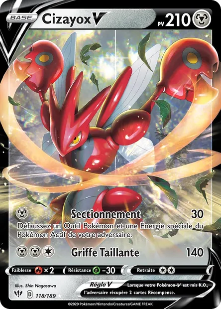Cizayox V, carte Pokémon DAA 118 — extension Ténèbres Embrasées