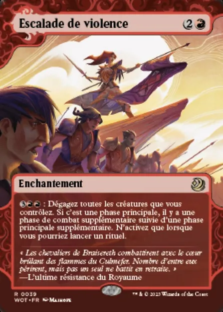 Escalade de violence, carte Magic WOT 39 — extension Wilds of Eldraine: Enchanting Tales