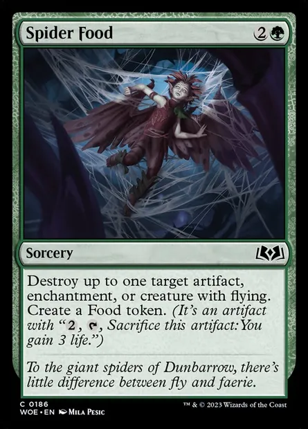 Spider Food, Magic card WOE 186 — Wilds of Eldraine set