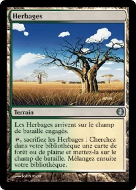 Herbages, carte Magic DDG 35 — extension Duel Decks: Knights vs. Dragons