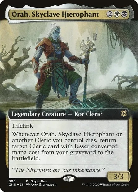 Orah, Skyclave Hierophant, Magic card ZNR 385 — Zendikar Rising set