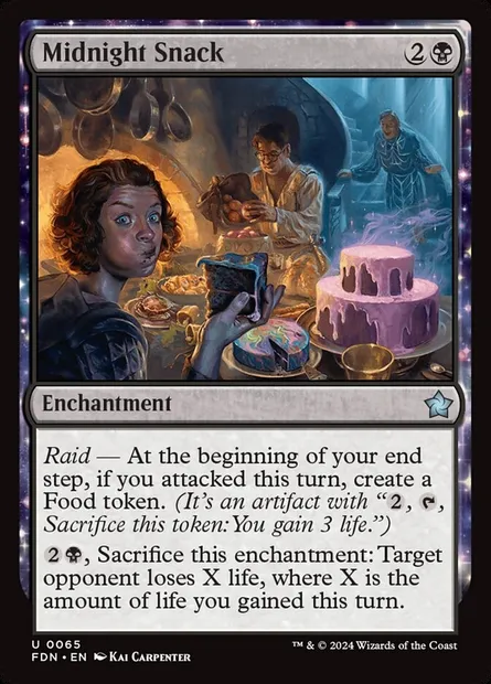 Midnight Snack, Magic card FDN 65 — Foundations set