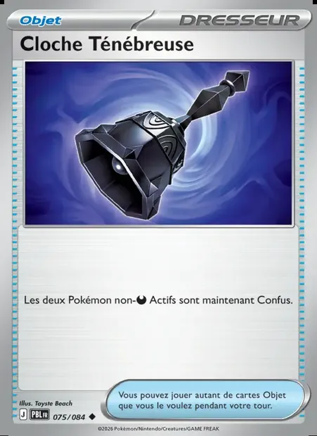 Cloche Ténébreuse, carte Pokémon PBL 075 — extension Nuit Noire