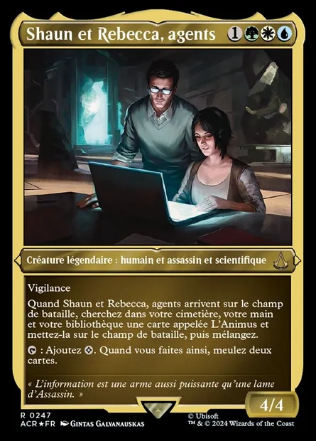 Shaun et Rebecca, agents, carte Magic ACR 247 — extension Assassin's Creed