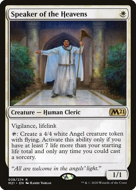 Speaker of the Heavens, Magic card M21 38 — Core Set 2021 set