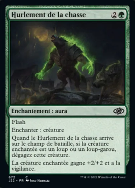 Hurlement de la chasse, carte Magic J22 672 — extension Jumpstart 2022