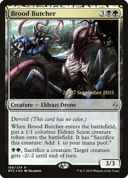 Brood Butcher, Magic card PBFZ 199s — Battle for Zendikar Promos set