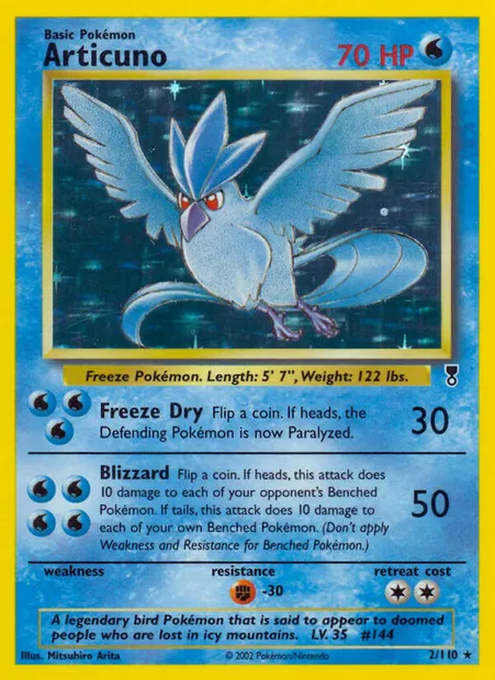 Articuno, Pokémon card LC 2 — Legendary Collection set
