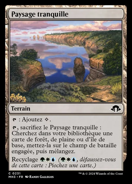 Paysage tranquille, carte Magic MH3 231 — extension Modern Horizons 3