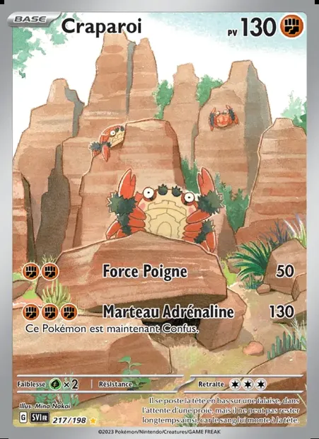 Craparoi, carte Pokémon SVI 217 — extension Écarlate et Violet
