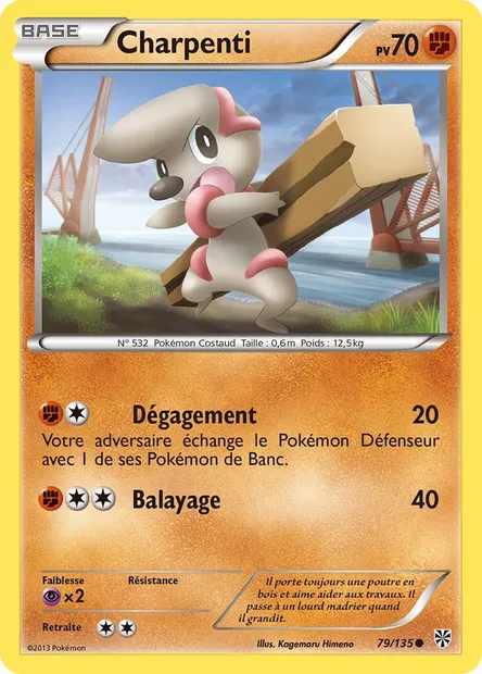 Charpenti, carte Pokémon PLS 79 — extension Tempète Plasma
