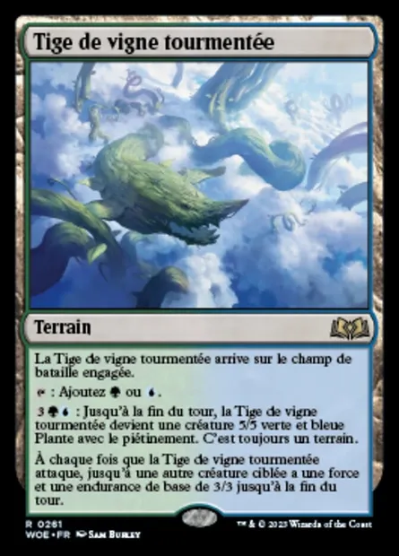 Tige de vigne tourmentée, carte Magic WOE 261 — extension Wilds of Eldraine