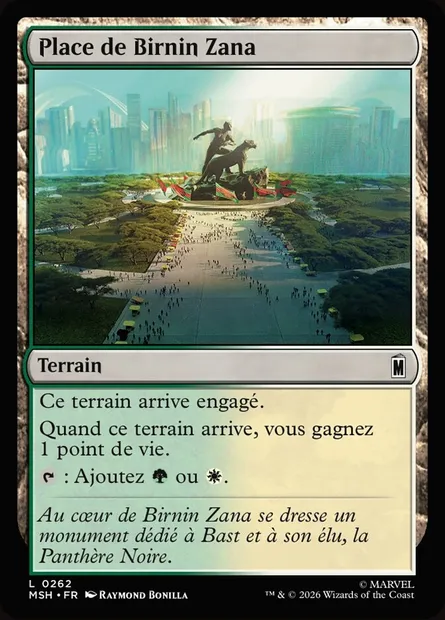 Place de Birnin Zana, carte Magic MSH 262 — extension Marvel Super Heroes